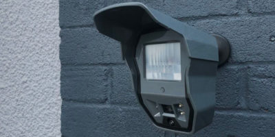 Wall-mounted wireless CCTV camera